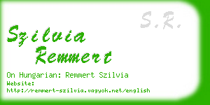 szilvia remmert business card